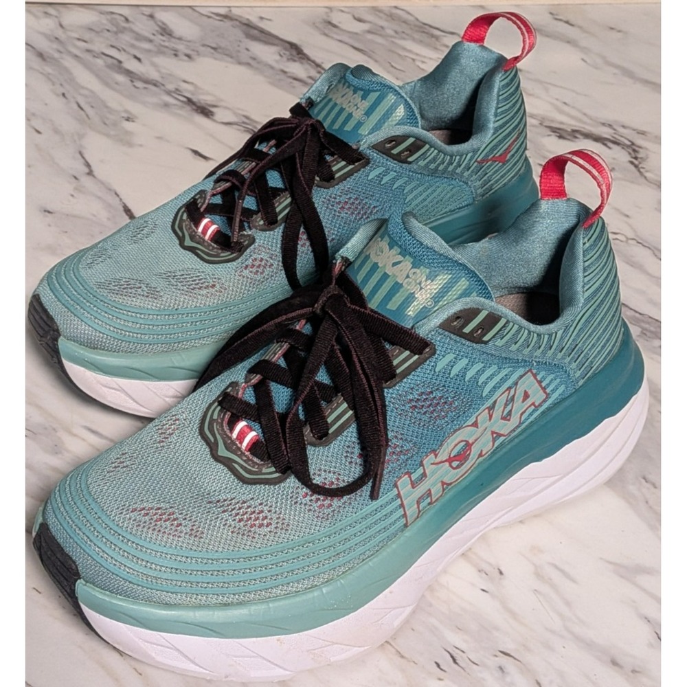 Hoka One One Women's Ombre Turquoise Bondi 6 Running Shoes Size 6.5